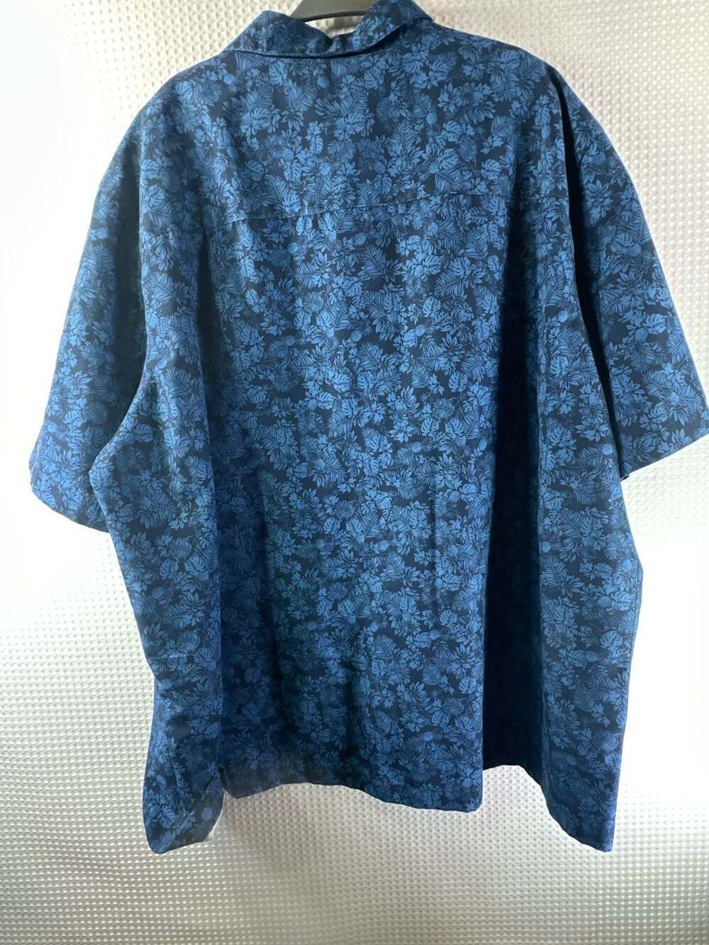 Café Luna Men's Short Sleeve Button-Down Tropical Leaf Print Shirt - Picture 3 of 6